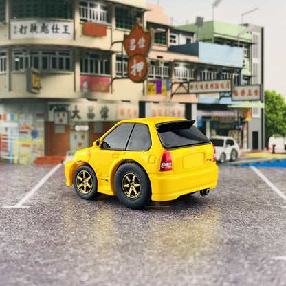 TINYQ Pro-Series 02 - Civic EK9 (Yellow with Carbon Bonnet)