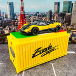 TARMAC WORKS 1/64 GLOBAL64 Pagani Zonda Cinque Giallo Limone with Container Special Edition T64G-TL021-YL