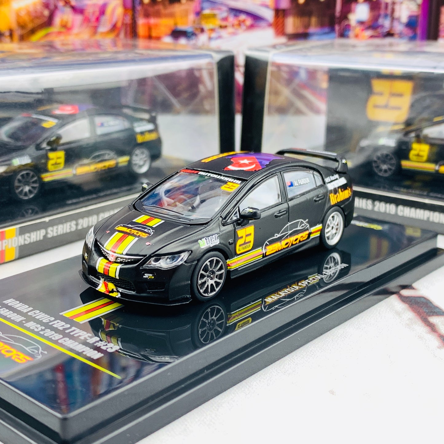 NNO64 1/64 HONDA CIVIC FD2 Type-R #23 AL FAROUK - Malaysia Championship Series 2019 Champion IN64-FD2-MCSMS
