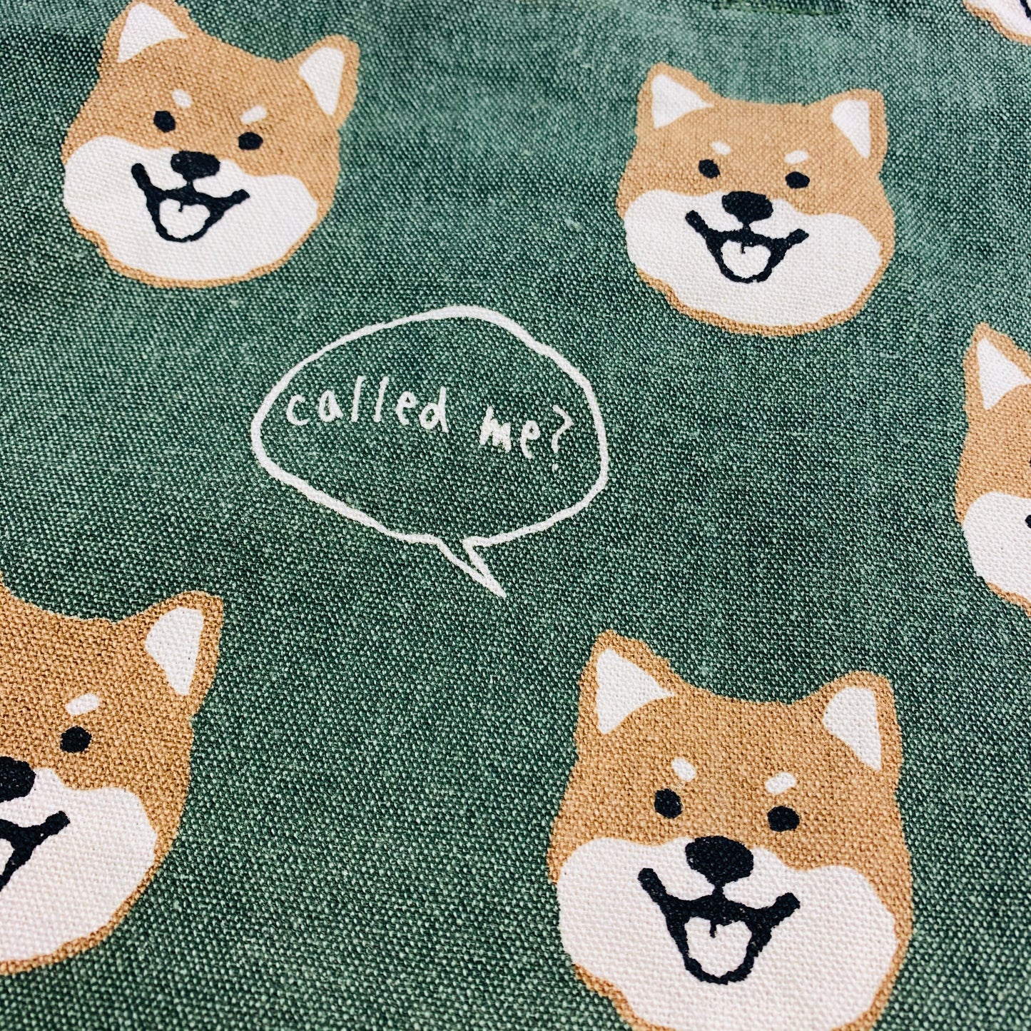 Shiba Inu Green Tote Bag with Zipper by Mintinn 25013