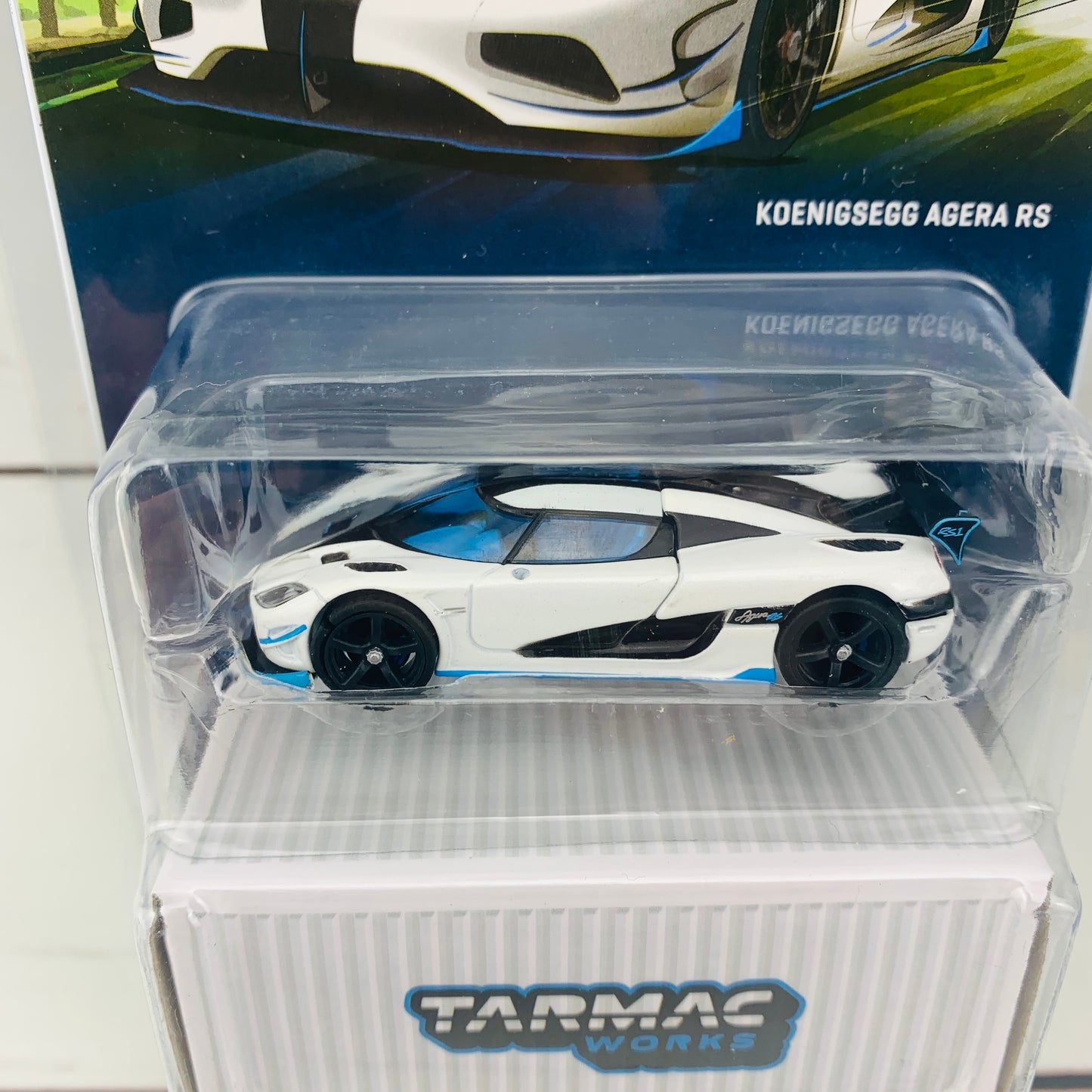 Tarmac Works 1/64 Global Collection Koenigsegg Agera RS White/Black/Blue T64G-005-RS1