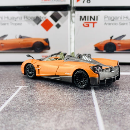 MINI GT 1/64 Pagani Huayra Roadster Arancio Saint Tropez RHD MGT00078-R