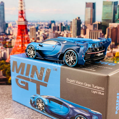 MINI GT 1/64 Bugatti Vision Gran Turismo Blue LHD MGT00266-L