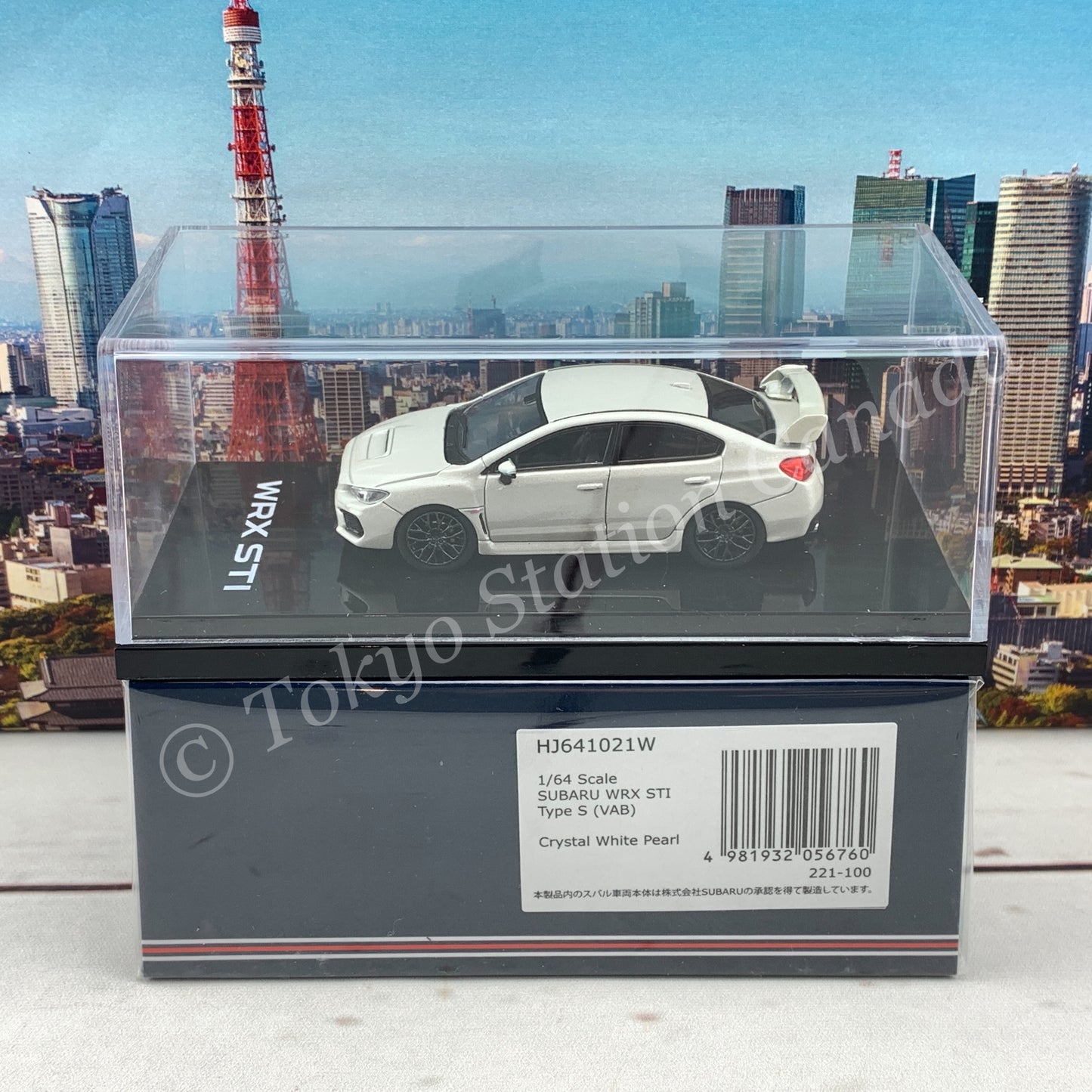 HOBBY JAPAN 1/64 SUBARU WRX STI Type S (VAB) Crystal White Pearl HJ641021W