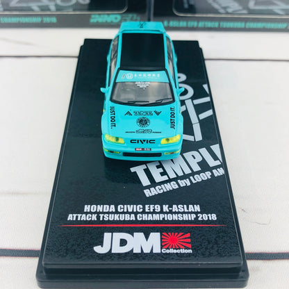 INNO64 JDM Collection HONDA CIVIC EF9 K-ASLAN ATTACK TSUKUBA CHAMPIONSHIP 2018 IN64-EF9-JDM03