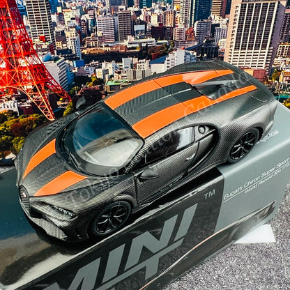 MINI GT 1/64 Bugatti Chiron Super Sport 300+ World Record 304.773 mph LHD MGT00409-L