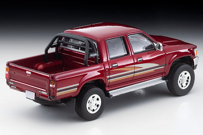 TOMYTEC Tomica Limited Vintage NEO 1/64 Toyota Hilux 4WD Pickup Double Cab SSR (Red) 1991 LV-N256a