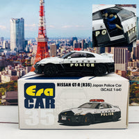 ERA CAR 35 1/64 Nissan GTR R35 Japan Police Car with Figure NS20GTRRN35