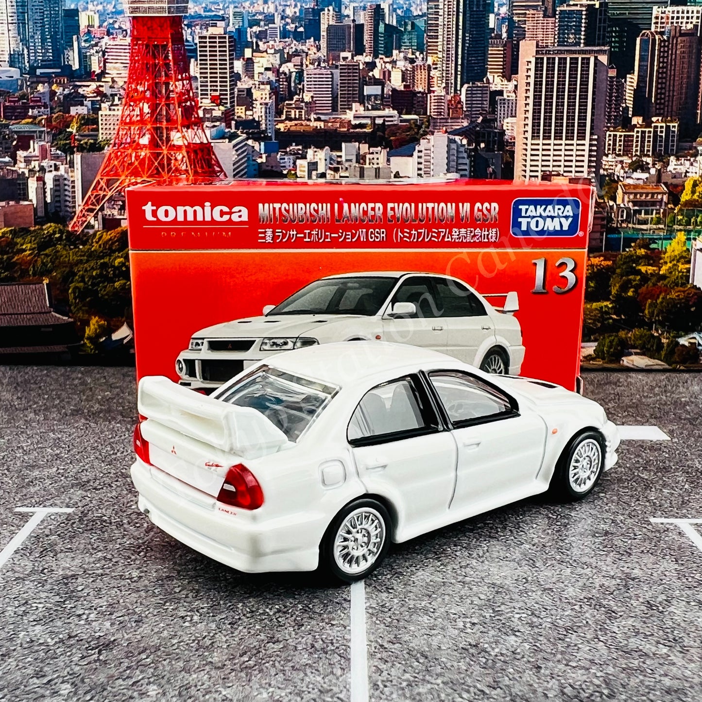 Tomica Premium 13 Mitsubishi Lancer Evolution VI GSR "Commemorative Specification"