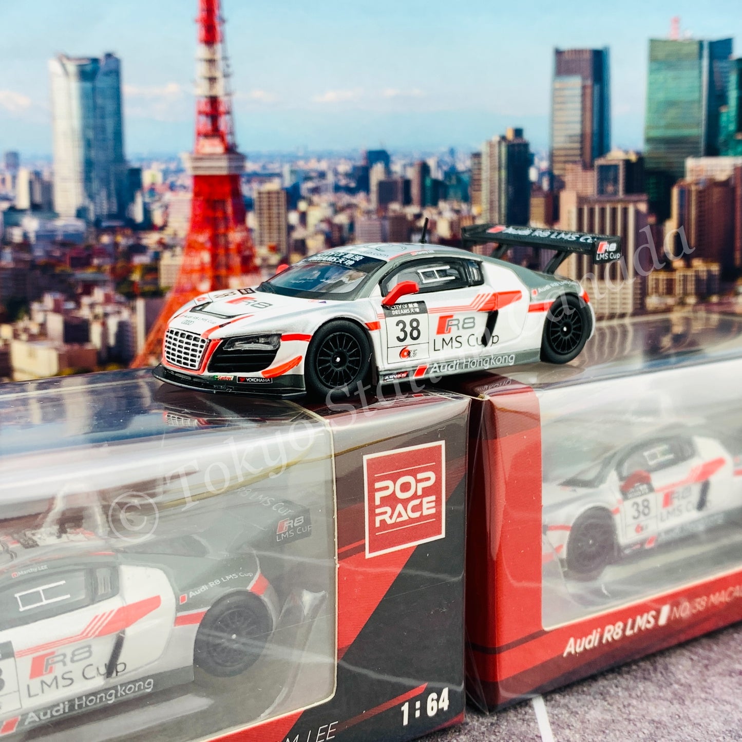 POPRACE 1/64 Audi R8 LMS No.38 Macau GT Cup 2013 M. Lee PR64-R8UL-13MGC38