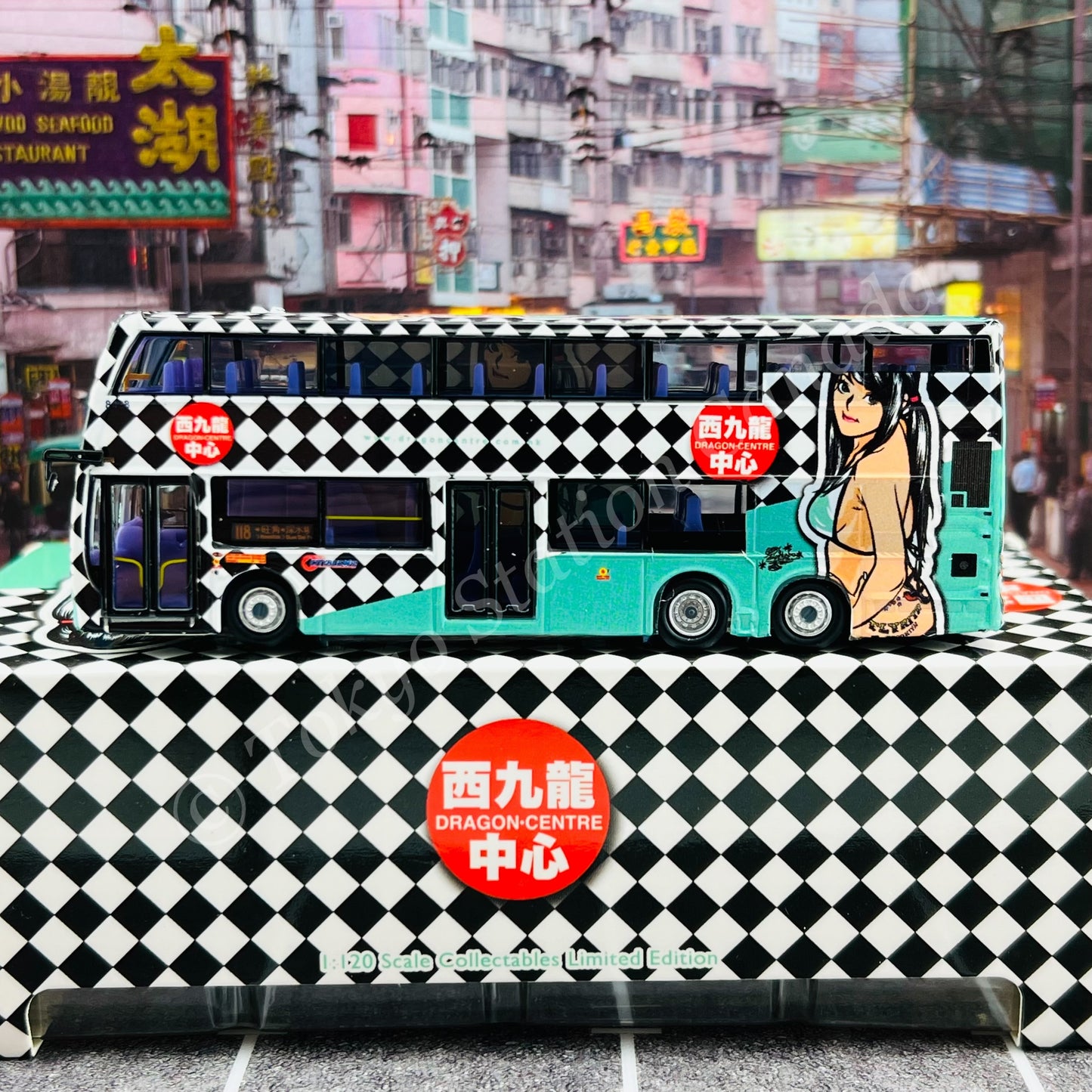 Model 1 1/120 Citybus ADL ENVIRO500 MMC 12m (Dragon Centre 西九龍中心) S33604 - 8488 TM2653 @ 深水埗 118 (綠/黑色)