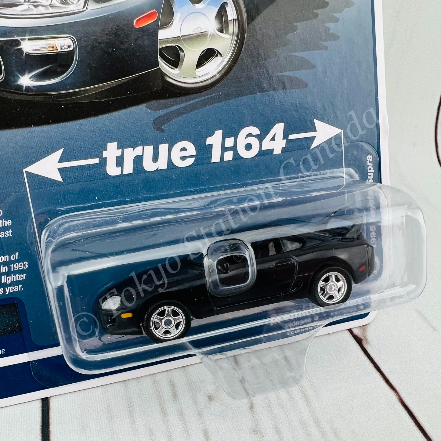 AUTO WORLD 1/64 1995 Toyota Supra Baltic Blue 849398049457