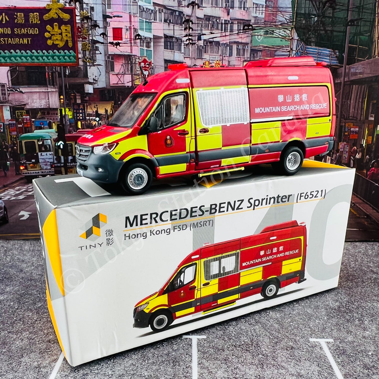 TINY 微影 140 MERCEDES-BENZ Sprinter Hong Kong FSD (MSRT) F6521 消防處攀山拯救 ATC65369