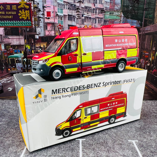 TINY 微影 140 MERCEDES-BENZ Sprinter Hong Kong FSD (MSRT) F6521 消防處攀山拯救 ATC65369