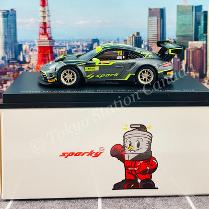 Sparky 1/64 PORSCHE 911 GT3 R NO.912 ABSOLUTE RACING FIA GT WORLD CUP MACAU 2019 KÉVIN ESTRE Y171