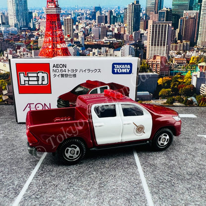 TOMICA AEON No. 64 Toyota Hilux Thai Police Specification 4904810217589