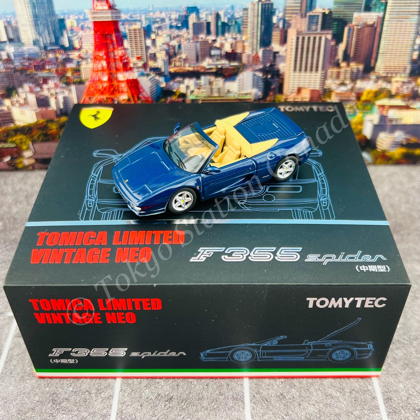 Tomytec Limited Vintage Neo 1/64 LV-NEO Ferrari F355 Spider DARK BLUE