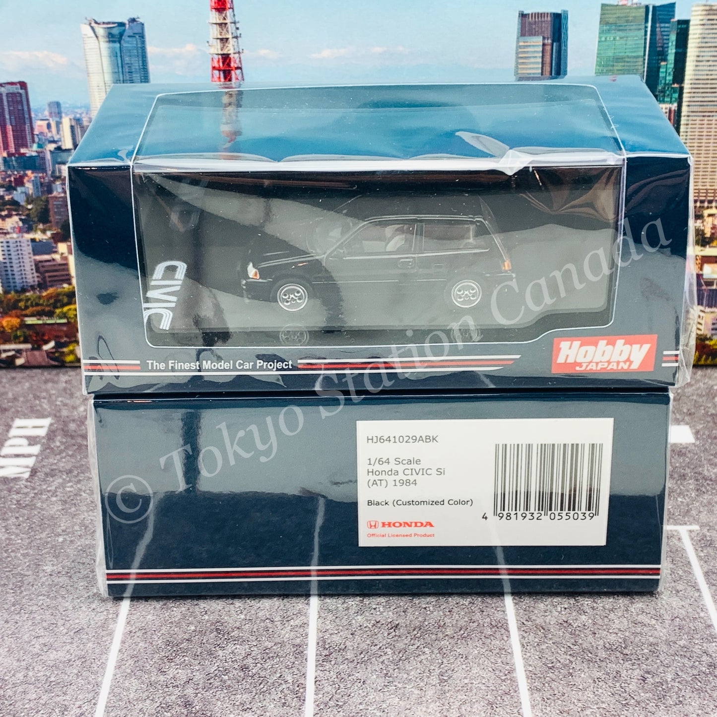 HOBBY JAPAN 1/64 Honda CIVIC Si (AT) 1984 Black Pearl HJ641029ABK