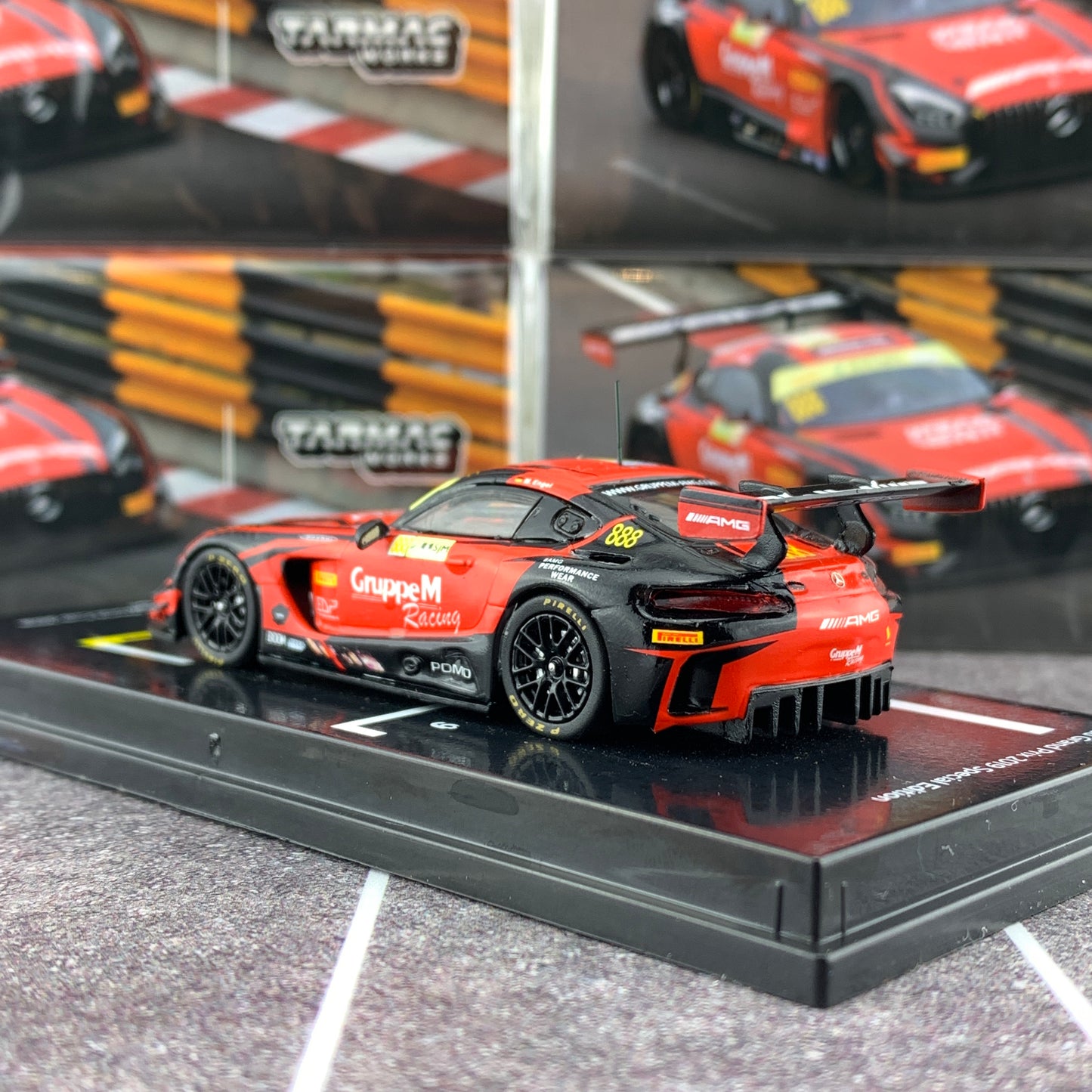 Tarmac Works 1/64 Mercedes-AMG GT3 Macau GT Cup - FIA GT World Cup 2018  2nd Place - Maro Engel T64-008-18MGP888