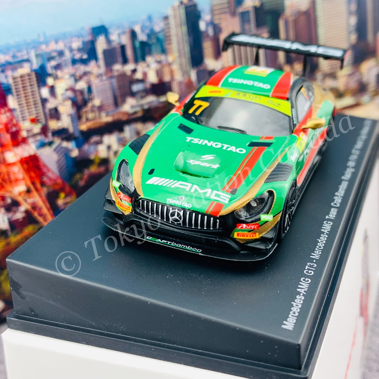 Sparky 1/64 MERCEDES-AMG GT3 NO.77 MERCEDES-AMG TEAM CRAFT-BAMBOO RACING 6TH FIA GT WORLD CUP MACAU 2019 EDOARDO MORTARA Y168