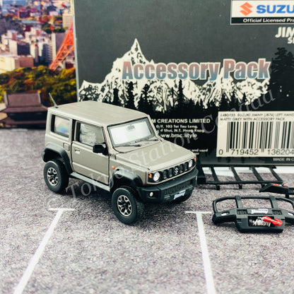 BM CREATIONS JUNIOR 1/64 Suzuki Jimny SIERRA JB74 with Accessory Pack Matt Grey LHD 64B0035