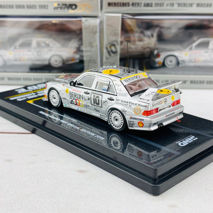 INNO64 1//64 Mercedes Benz AMG 190E 2.5-16 EVO II #10 Berlin - Macau Guia Race 1992 B.Schneider (Macau Guia Race Special Edition 2019) IN64-MGP19-190E