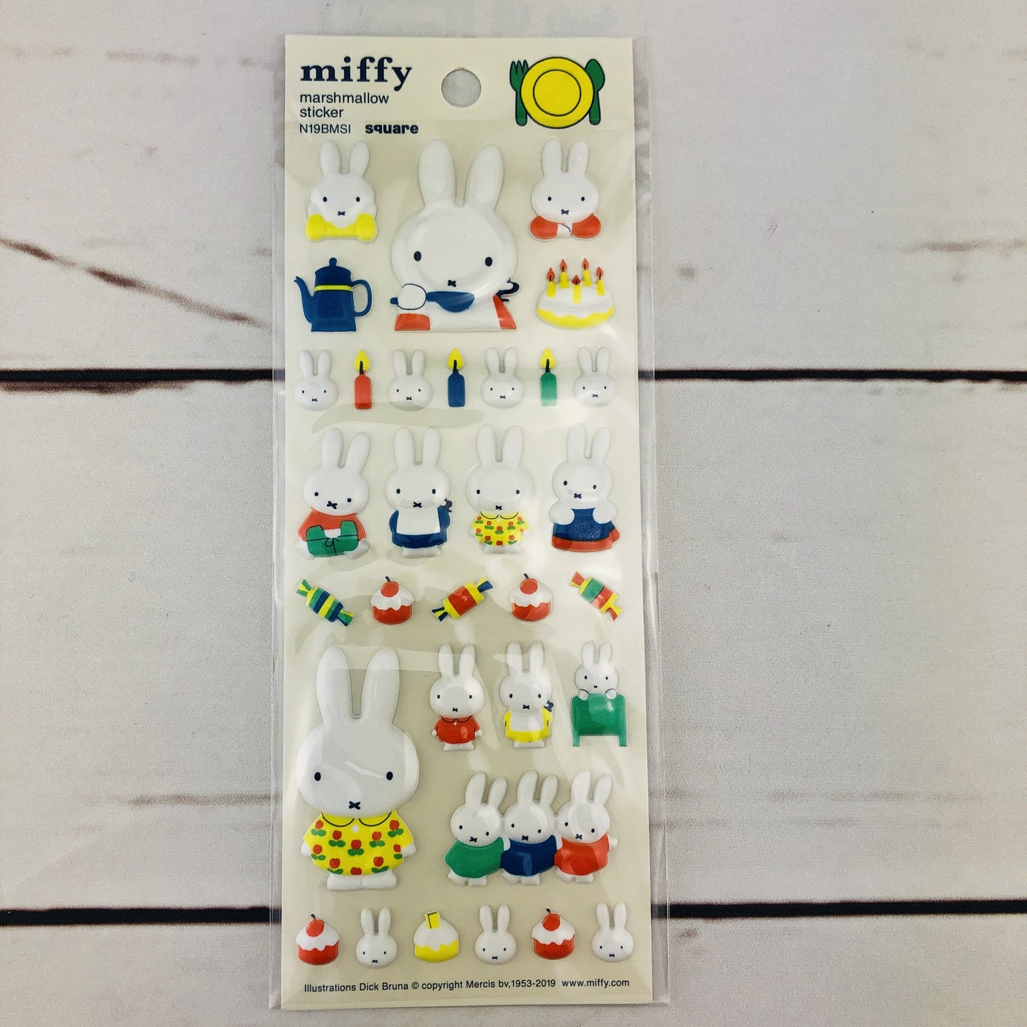 miffy Marshmallow Sticker by sqaure N19BMSI (White)