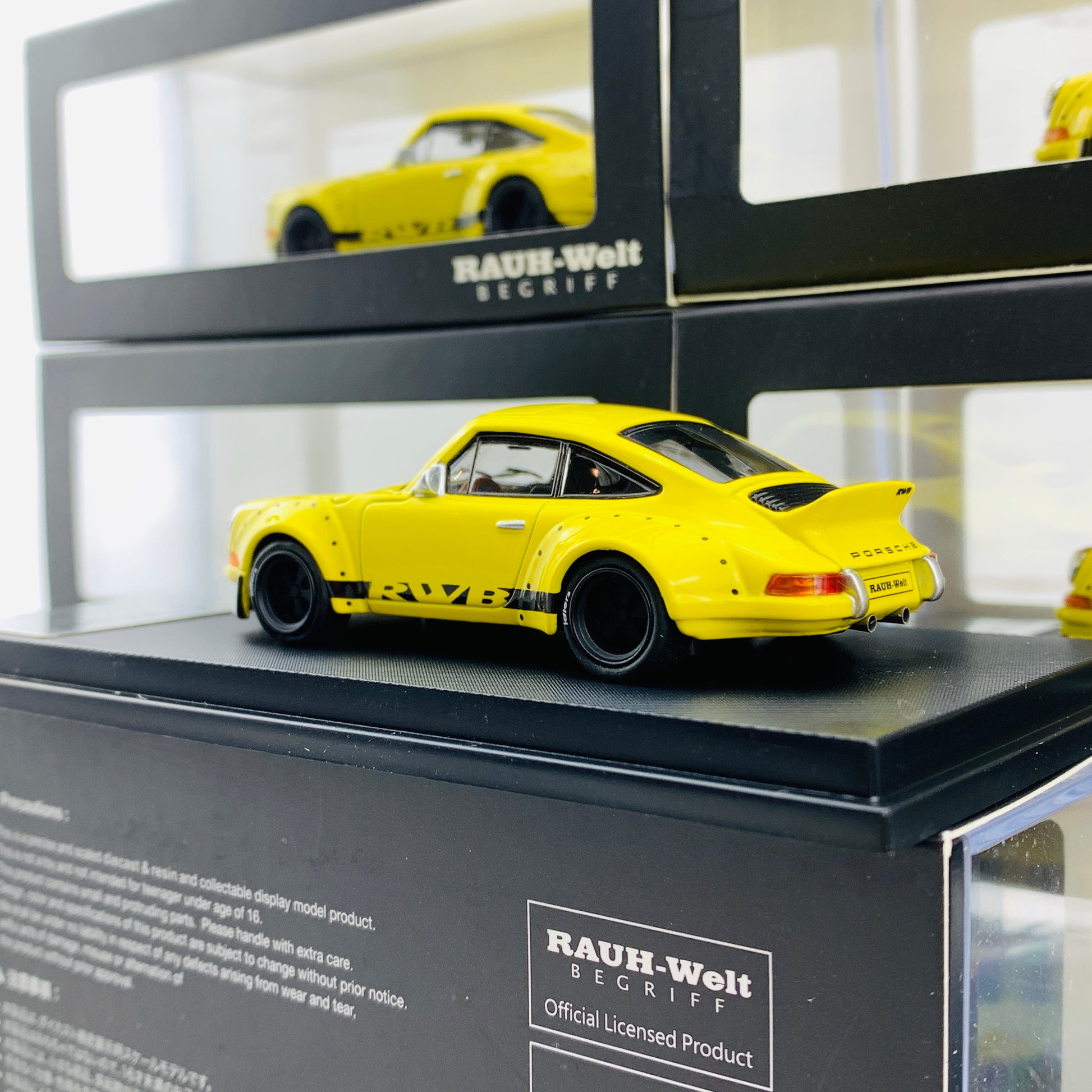 MODEL COLLECT 1/64 Porsche RWB 930 Ducktail Wing Yellow MC640002A