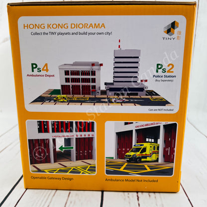 TINY 微影 Ps4 Hong Kong Ambulance Depot (Diorama Playset) 救護站 ATS64037