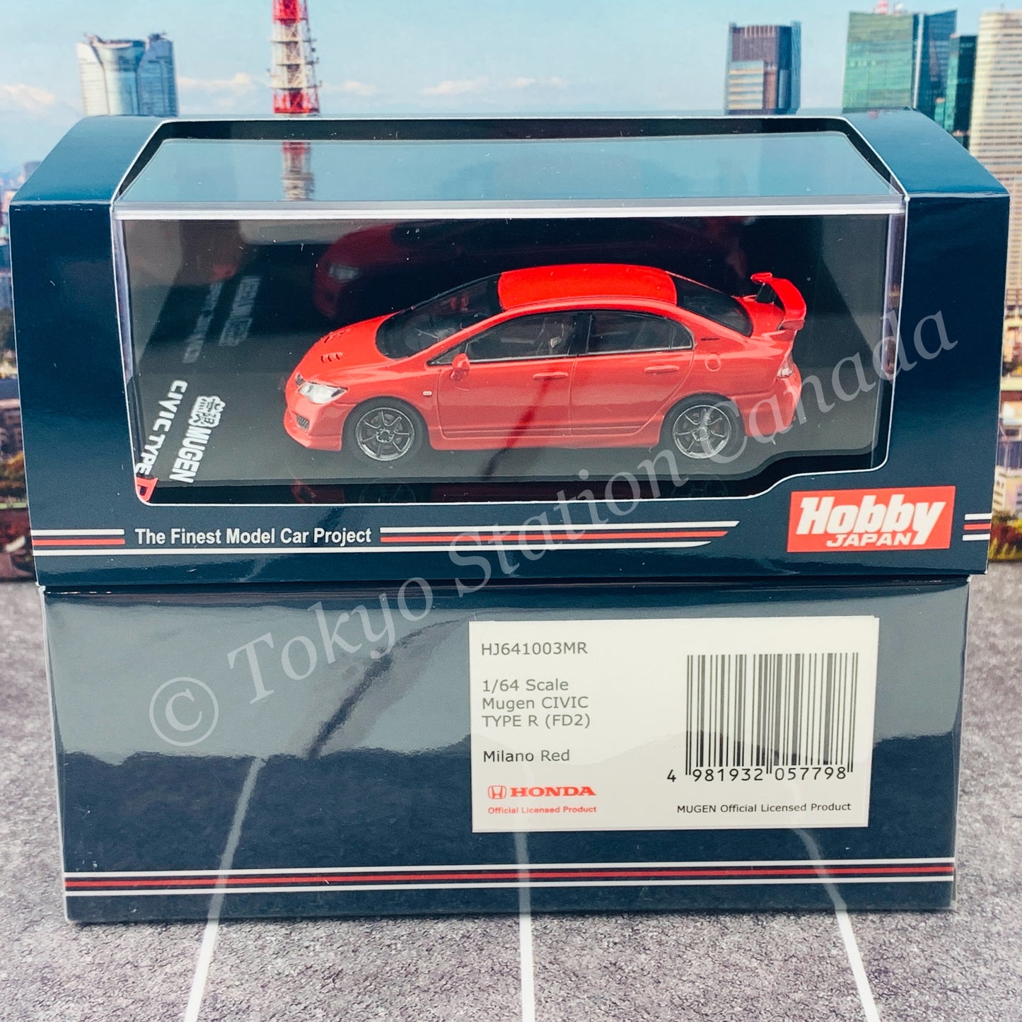 HOBBY JAPAN 1/64 Mugen Civic TYPE R (FD2) Milano Red HJ641003MR