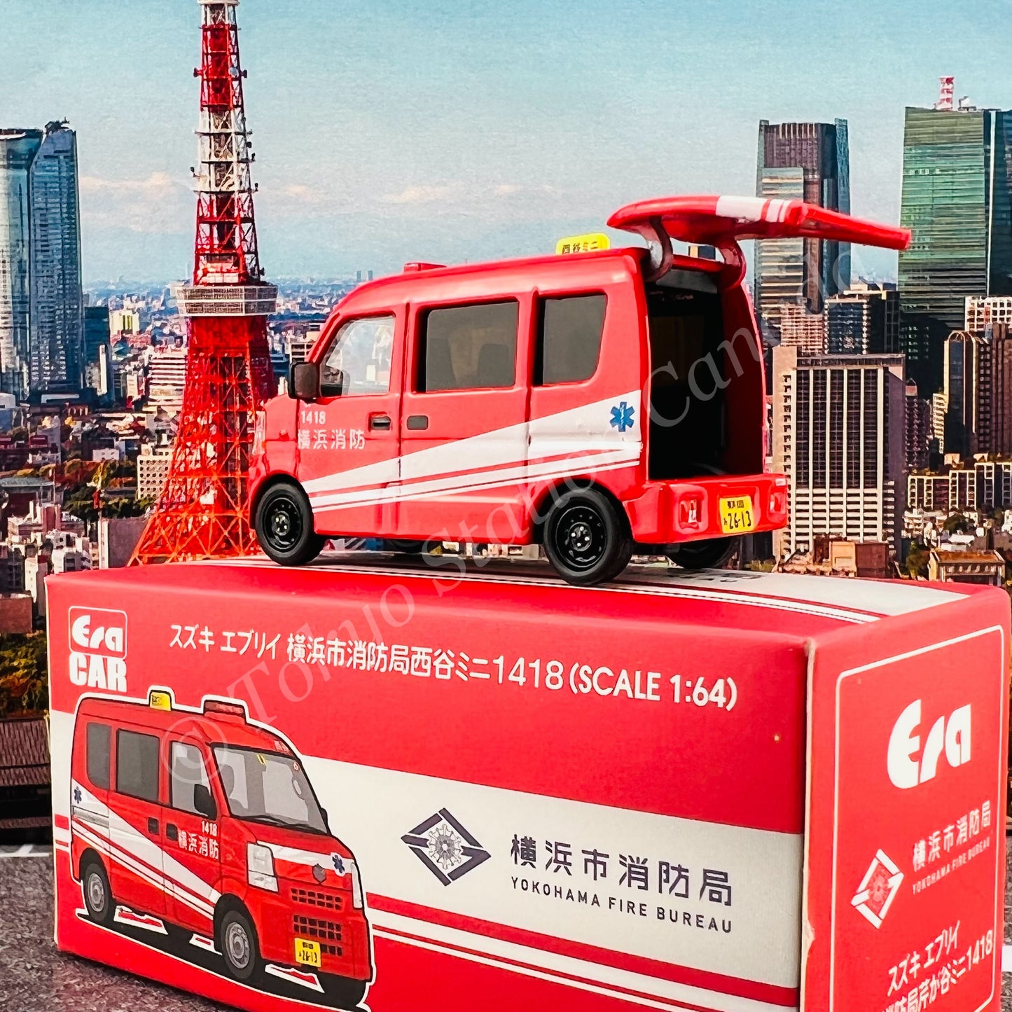 ERA CAR 1/64 Suzuki Every Yokohama City Fire Bureau Nishiya Mini 1418 (4897099931607)