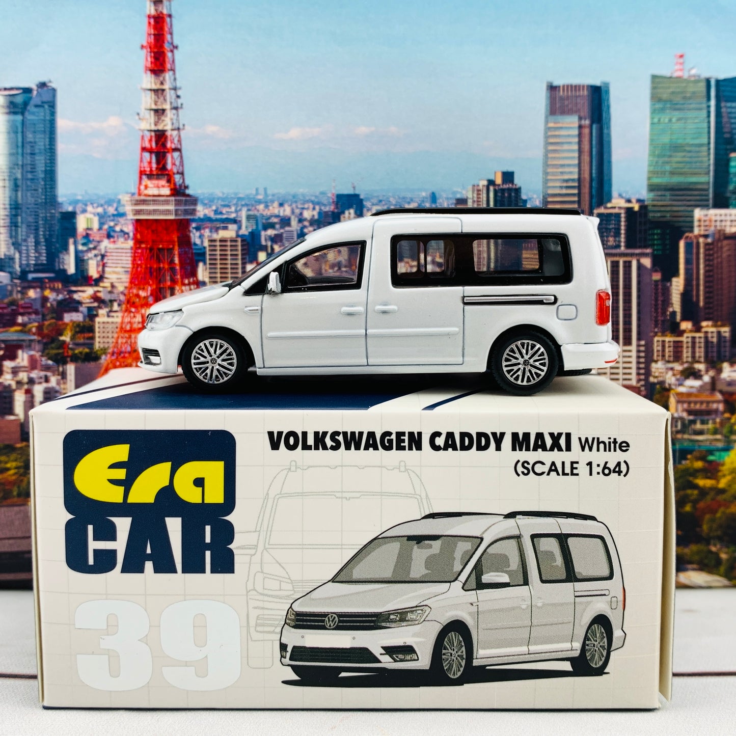 ERA CAR 39 1/64 Volkswagen Caddy Maxi White VW20CAMRN39