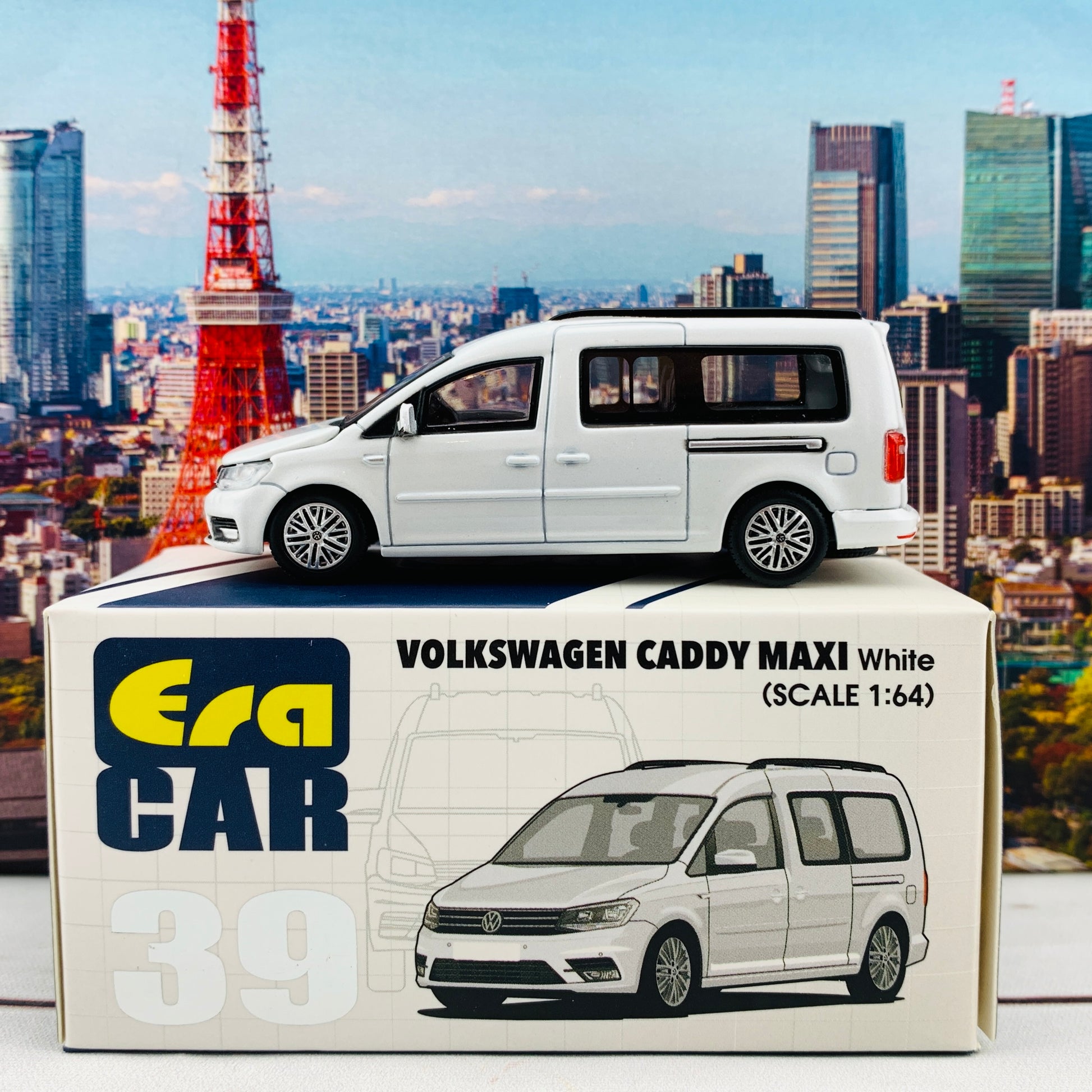 ERA CAR 39 1/64 Volkswagen Caddy Maxi White VW20CAMRN39