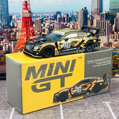 MINI GT 1/64 Bentley Continental GT3 #110  2019 Total 24 Hours of Spa M-Sport Team Bentley RHD MGT00199-R