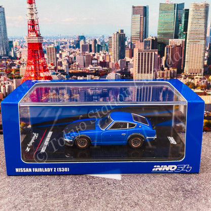 INNO64 1/64 NISSAN FAIRLADY Z (S30) Blue with carbon Hood IN64-240Z-BLU
