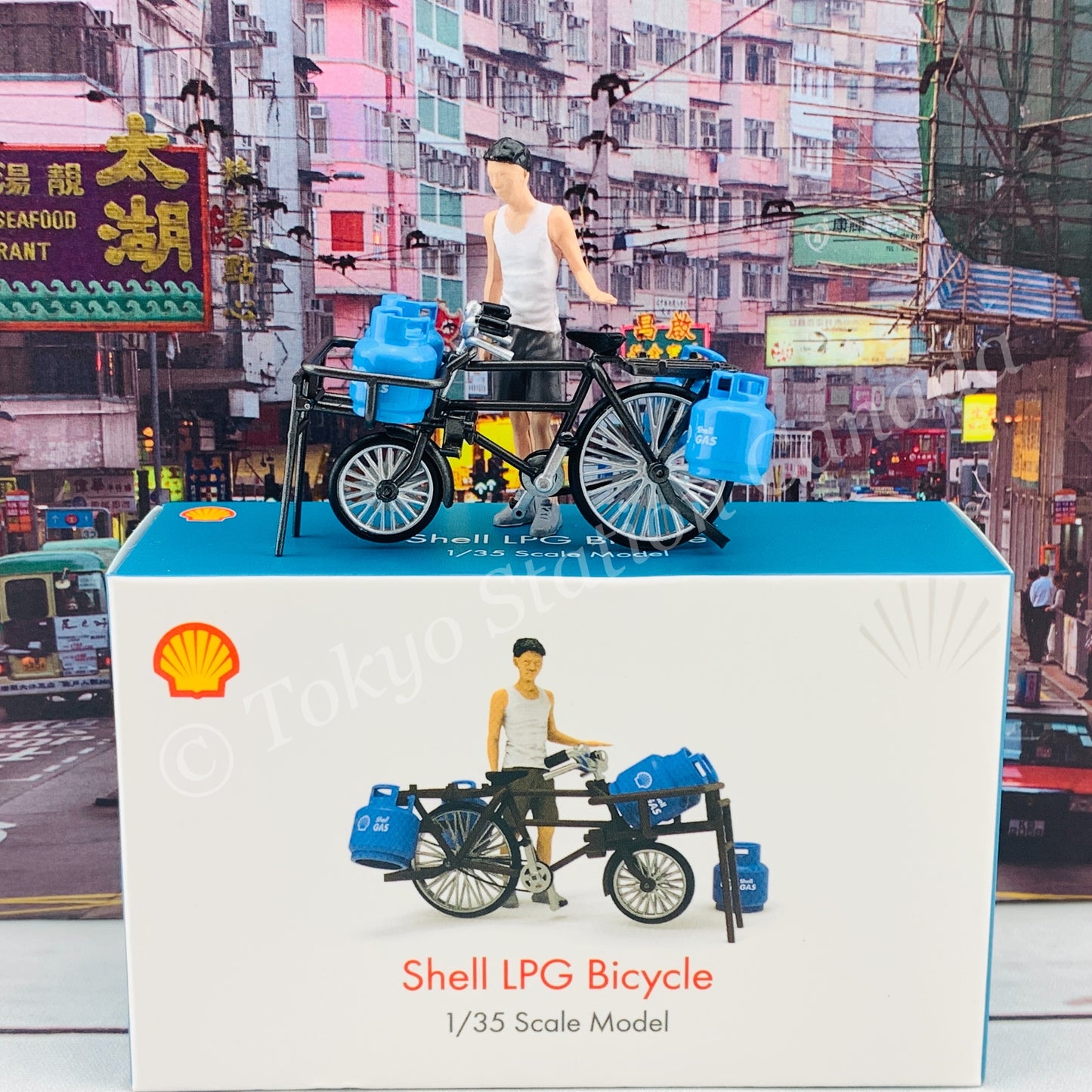 TINY 微影 1/35 Shell Bottled LPG Bicycle 香港石油氣單車 ATC35014