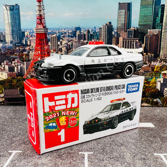 TOMICA 1 Nissan Skyline GT-R (BNR34) Patrol Car 4904810174868