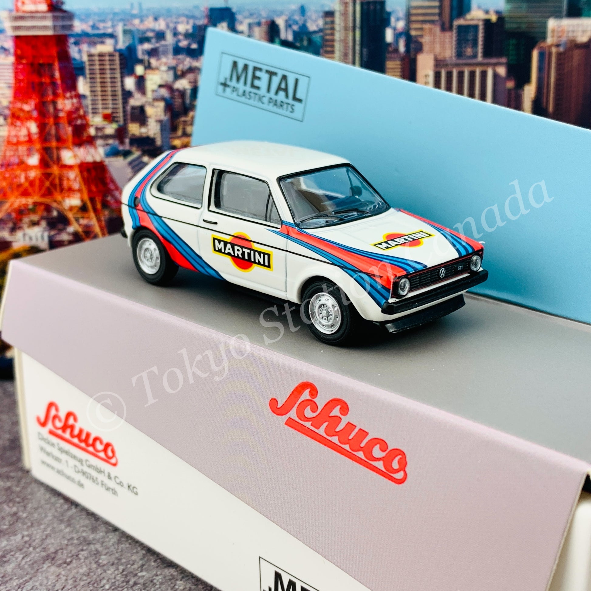Schuco 1/64 VW Golf I Martini White Toyeast Ltd. Exclusive 452021400