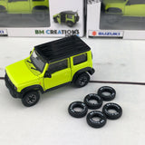 BM CREATIONS 1/64 Suzuki Jimny Sierra (JB74) RHD - Kinetic Yellow/Bluish Black Pearl 3 Top 64B0003