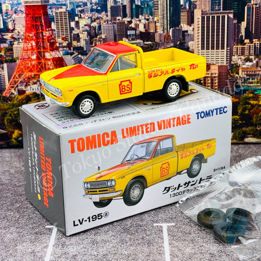 Tomytec Tomica Limited Vintage 1/64 Datsun Truck 1300 DX (Bridgestone) LV-195a
