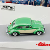 Schuco 1/64 VW Kafer (Beetle) Green/Beige 452016800