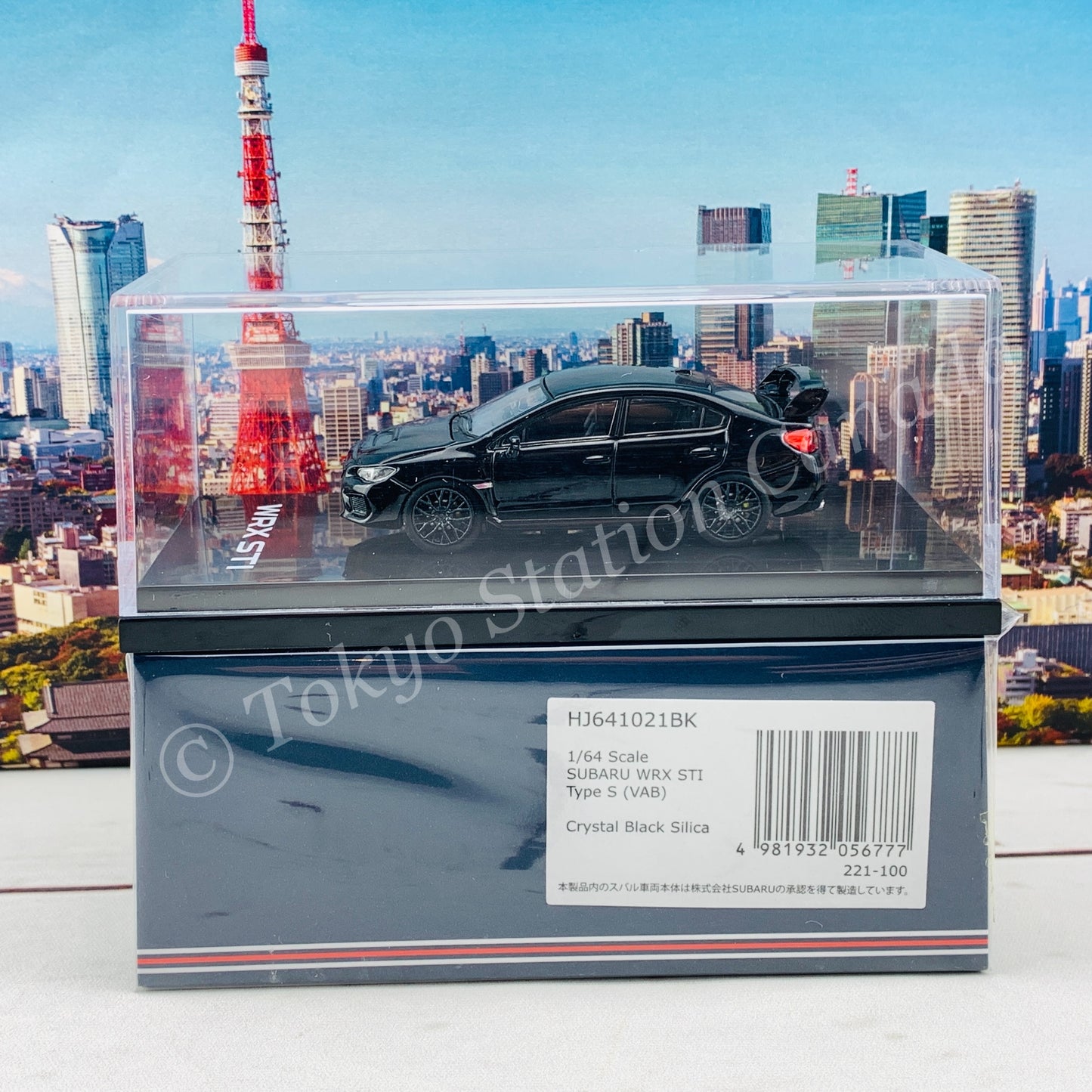 HOBBY JAPAN 1/64 SUBARU WRX STI Type S (VAB) Crystal Black Silica HJ641021BK