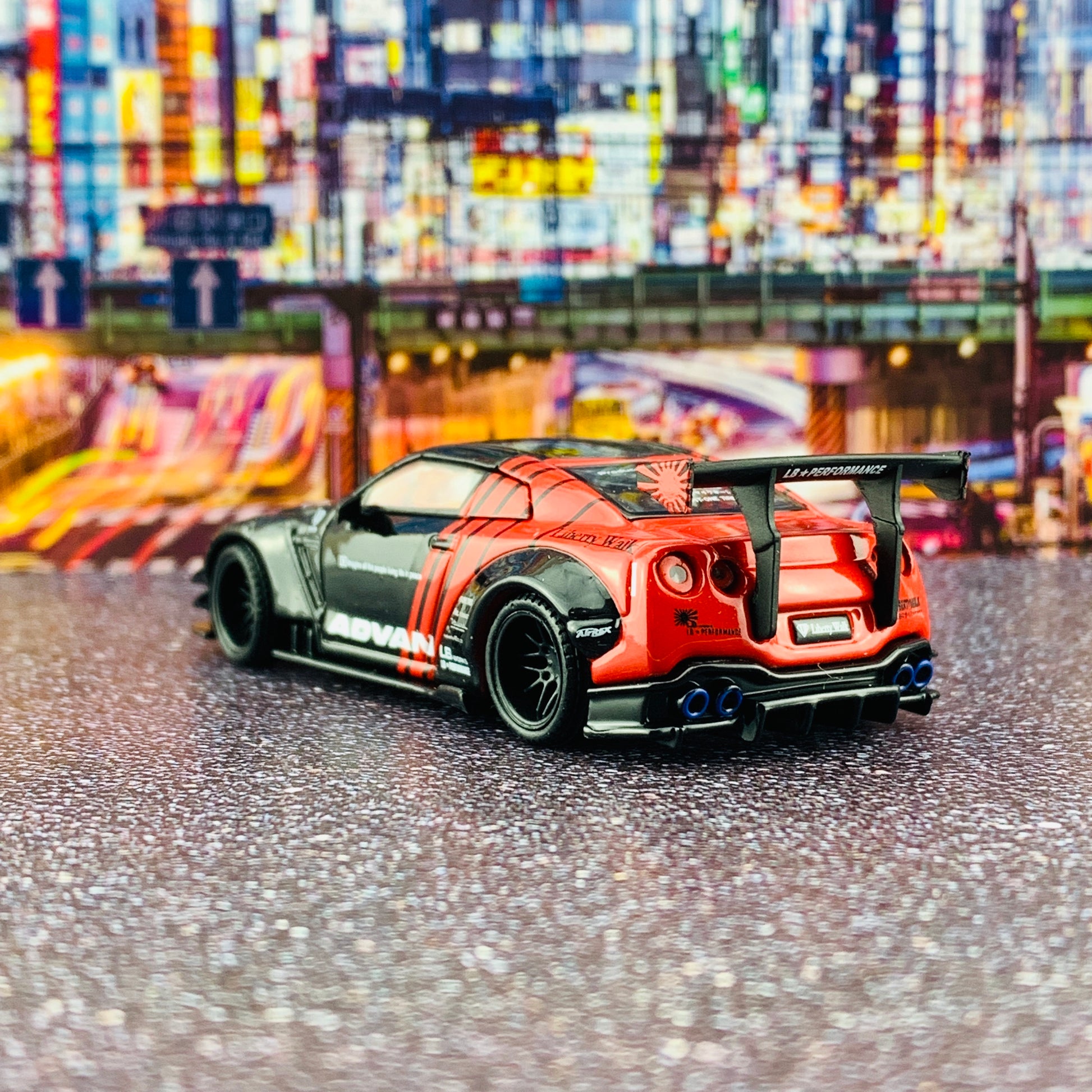 MINI GT 1/64 LB★WORKS Nissan GTR R35 Type 2 Rear Wing version 3 Advan Japan Exclusive RHD MGT00074-R
