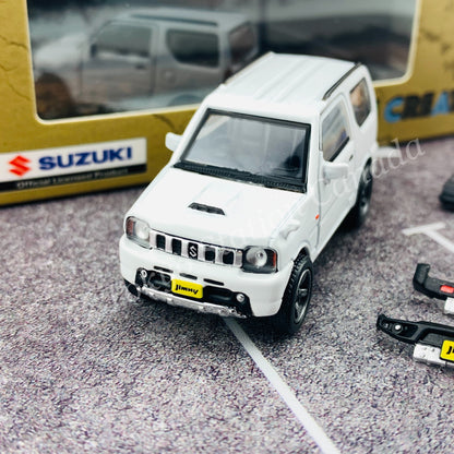 BM CREATIONS JUNIOR 1/64 Suzuki Jimny JB23 WHITE RHD (With Offroad Package) 64B0069