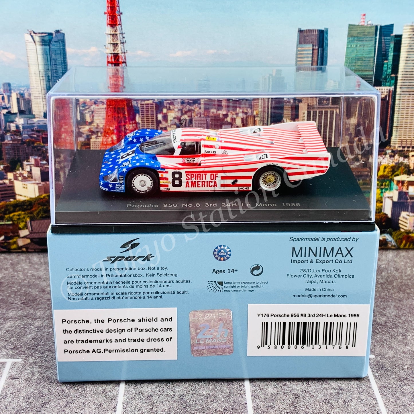Sparky 1/64 Porsche 956 No.8 3rd 24H Le Mans 1986 G. Follmer - J. Morton - K. Miller Y176