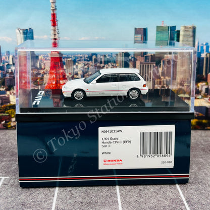 HOBBY JAPAN 1/64 Honda CIVIC (EF9) SiR Ⅱ White HJ641031AW