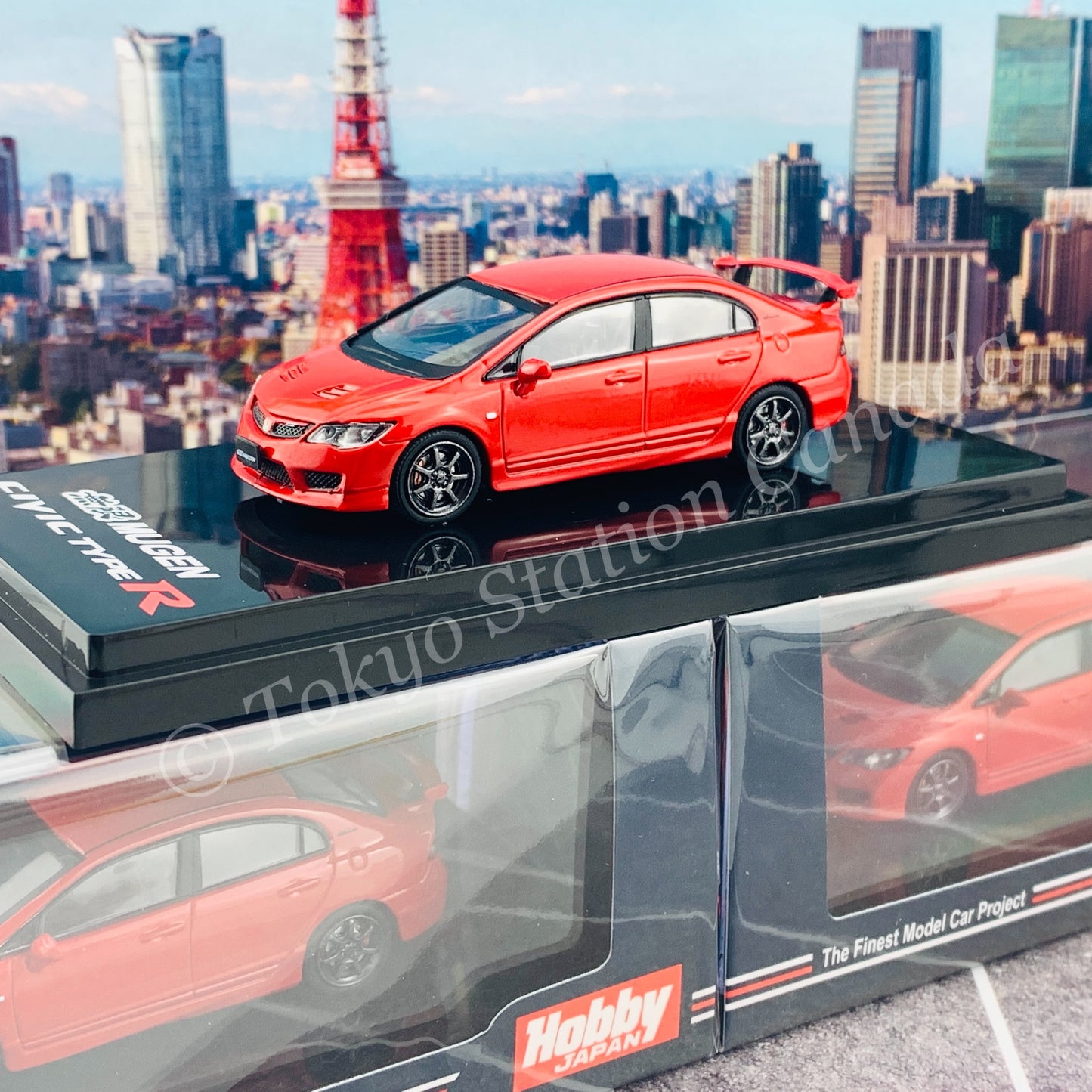 HOBBY JAPAN 1/64 Mugen Civic TYPE R (FD2) Milano Red HJ641003MR