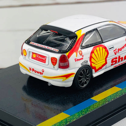 Tarmac Works 1/64 Honda Civic Type R EK9 FARA : Homestead II 2016 "SHELL" Singapore Exclusive Model