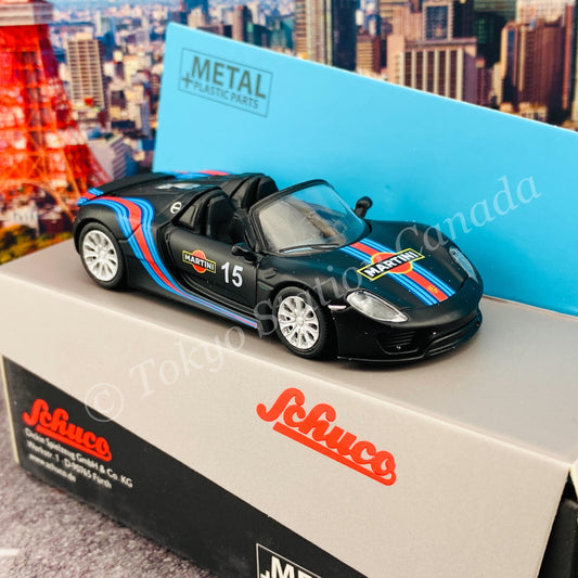 Schuco 1/64 Porsche 918 Spyder Martini Black  Hong Kong Limited Edition  452021000