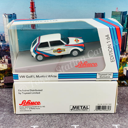 Schuco 1/64 VW Golf I Martini White Toyeast Ltd. Exclusive 452021400